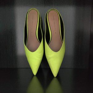 Zara Neon Pointed Teardrop Heels. Size 37.5